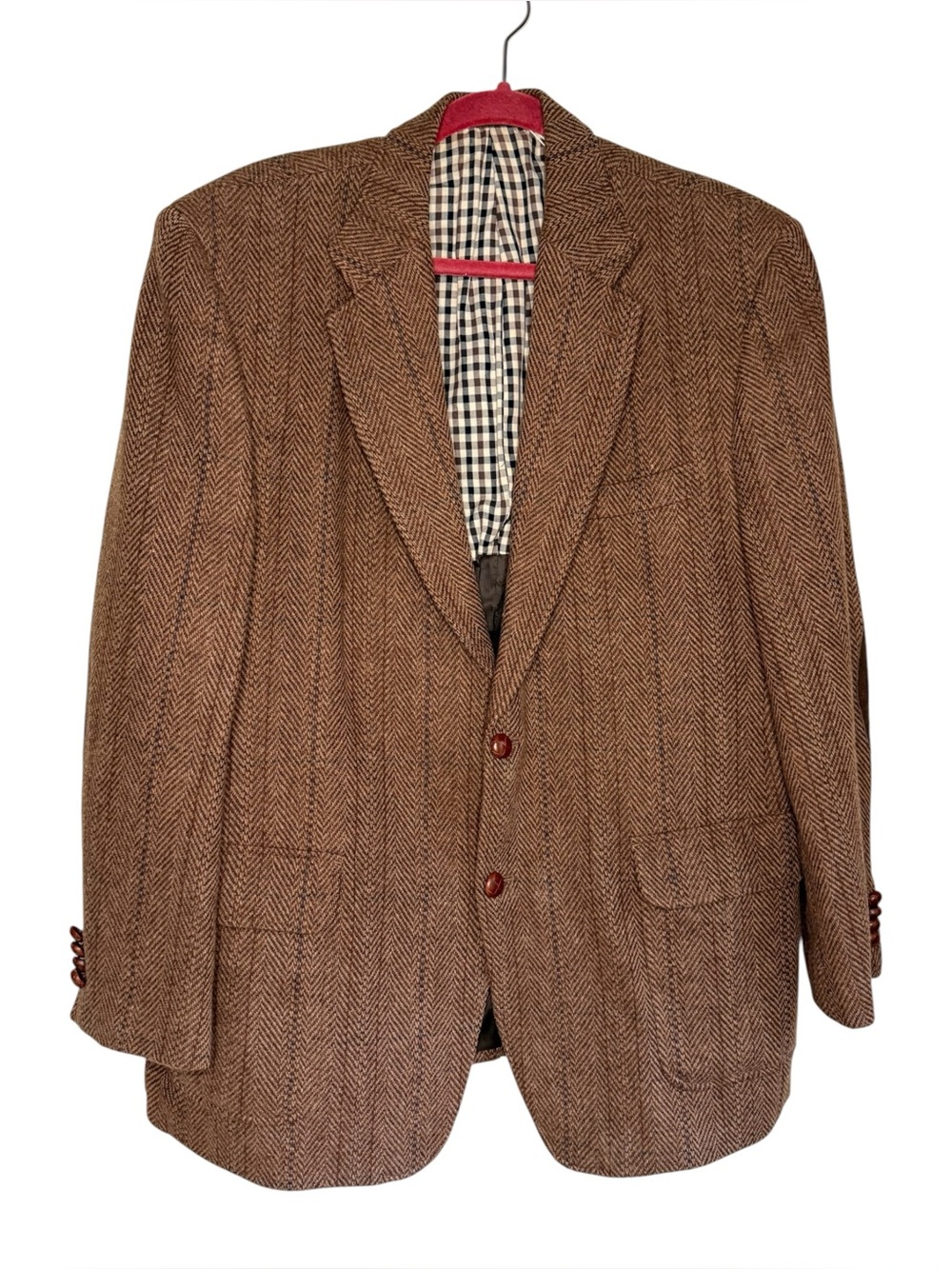Lauren Ralph Lauren Wool Tweed Blazer with Suede Elbow Patches Size 42  R